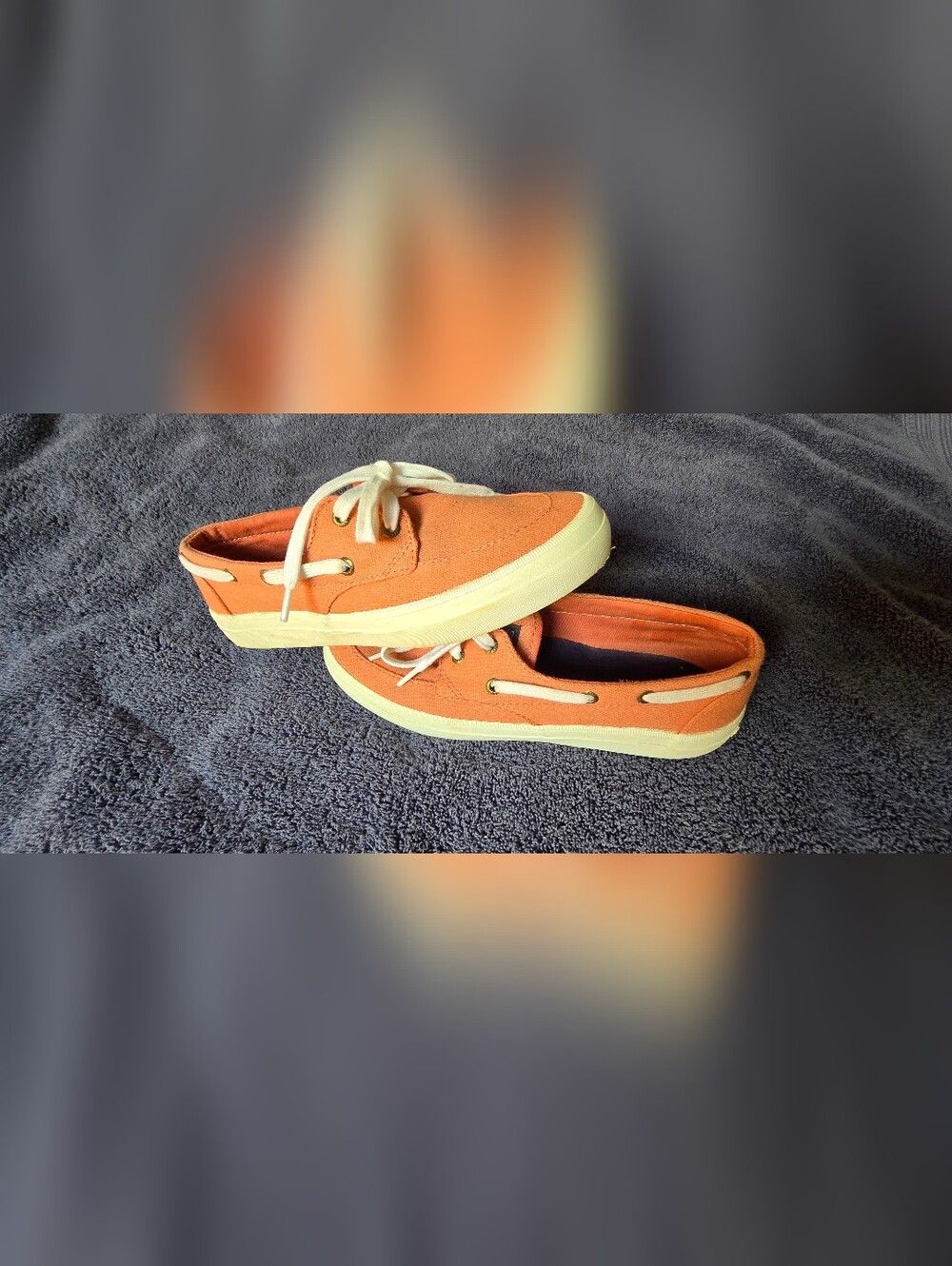 Sperry Women's Canvas Boat Shoes in Coral - Picture 5 of 6